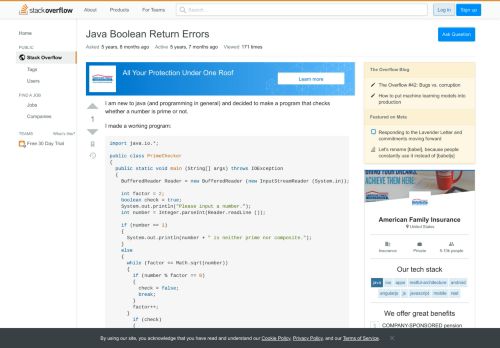 
                            10. Java Boolean Return Errors - Stack Overflow