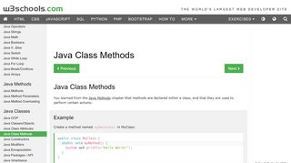 
                            8. Java Class Methods - W3Schools