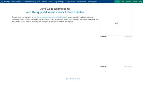 
                            6. Java Code Examples com.liferay.portal.kernel.events.ActionException