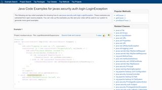 
                            12. Java Code Examples javax.security.auth.login.LoginException