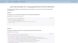 
                            9. Java Code Examples of com.gargoylesoftware.htmlunit.WebClient