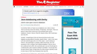 
                            13. Java databasing with Derby • The Register