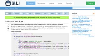 
                            8. java - Erro conexao JDBC MYSQL - GUJ Respostas