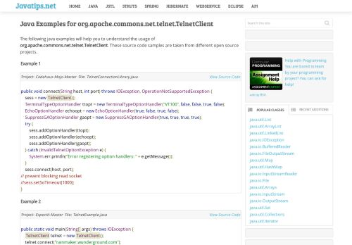 
                            10. Java Examples for org.apache.commons.net.telnet.TelnetClient