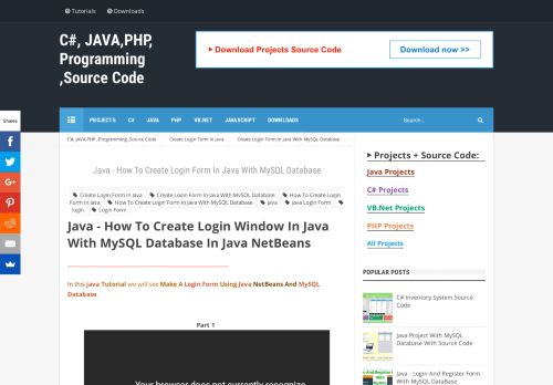 
                            3. Java - How To Create Login Form In Java With MySQL Database - C# ...