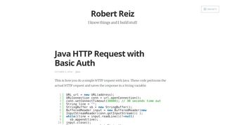 
                            6. Java HTTP Request with Basic Auth – Robert Reiz