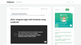 
                            5. JAVA- Integrate login with Facebook using restfb API - ChillyFacts