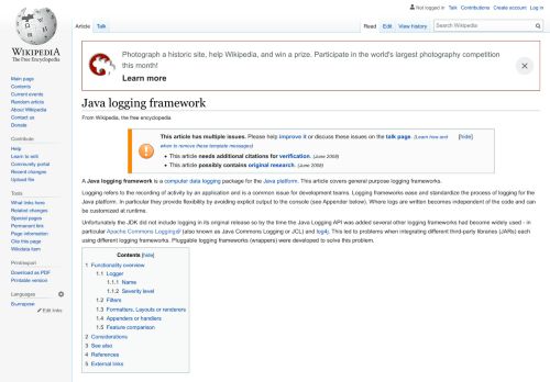 
                            11. Java logging framework - Wikipedia