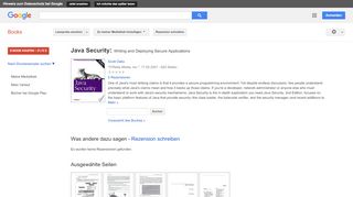 
                            13. Java Security: Writing and Deploying Secure Applications - Google Books-Ergebnisseite