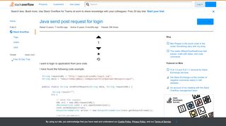 
                            1. Java send post request for login - Stack Overflow
