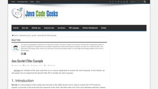 
                            11. Java Servlet Filter Example | Examples Java Code Geeks - 2019