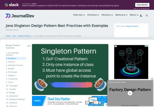 
                            9. Java Singleton Design Pattern Example Best Practices - JournalDev