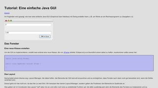 
                            9. Java Tutorial | Einfache GUI