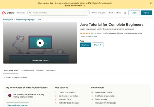 
                            12. Java Tutorial for Complete Beginners | Udemy