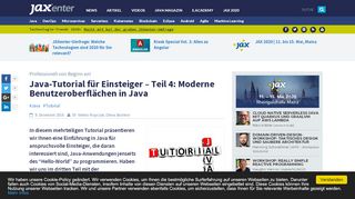 
                            4. Java-Tutorial für Einsteiger: Moderne Benutzeroberflächen in Java