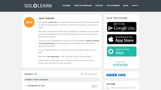 
                            2. Java Tutorial | SoloLearn: Learn to code for FREE!