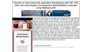 
                            5. Java visual web with Derby/MySQL database applications