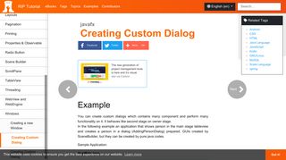 
                            12. javafx - Creating Custom Dialog | javafx Tutorial