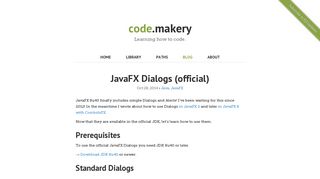 
                            12. JavaFX Dialogs (official) | code.makery.ch