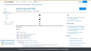 
                            6. JavaFX Login with FXML - Stack Overflow