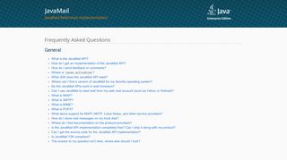 
                            7. JavaMail FAQ - Java EE