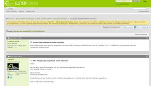 
                            1. Javascript angeblich nicht aktiviert - Elster-Forum