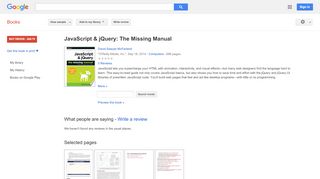 
                            13. JavaScript & jQuery: The Missing Manual - Google Books Result