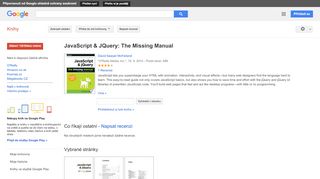 
                            9. JavaScript & JQuery: The Missing Manual - Výsledky hledání v Google Books