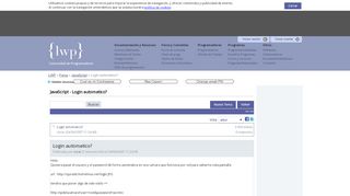 
                            4. JavaScript - Login automatico? - La Web del Programador