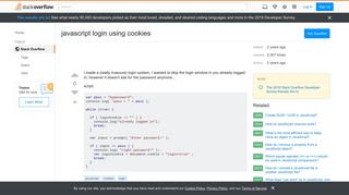 
                            1. javascript login using cookies - Stack Overflow