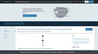 
                            5. javascript - Techniques for accessing hidden content on a web page ...