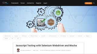 
                            6. Javascript Testing with Selenium Webdriver and Mocha - TestProject