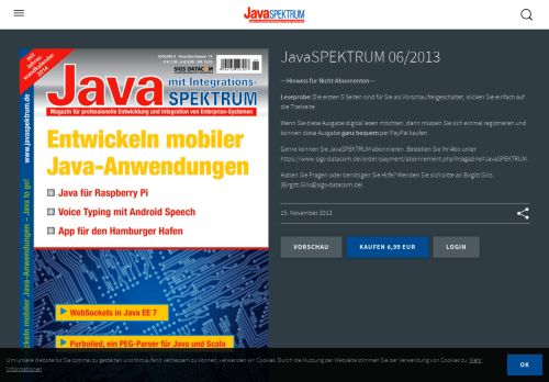 
                            7. JavaSPEKTRUM 06/2013 | JavaSPEKTRUM - PressMatrix