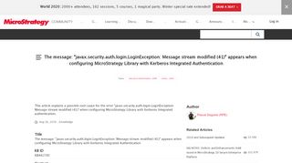
                            2. javax.security.auth.login.LoginException: Message stream modified ...