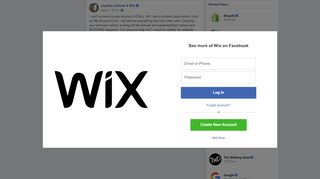 
                            10. Jawaher Zahran - I can't access my wix account AT ALL. All... | Facebook