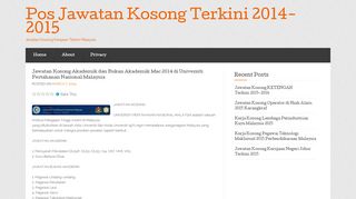 
                            4. Jawatan Kosong Akademik dan Bukan Akademik Mac ...