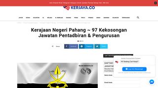 
                            12. Jawatan Kosong Terkini Kerajaan Negeri Pahang ~ 97 ...