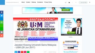 
                            10. Jawatan Kosong Universiti Sains Malaysia - USM (28 Jun ...