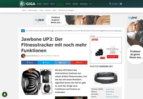 
                            9. Jawbone UP3: Der Fitnesstracker mit noch mehr Funktionen - alle ...