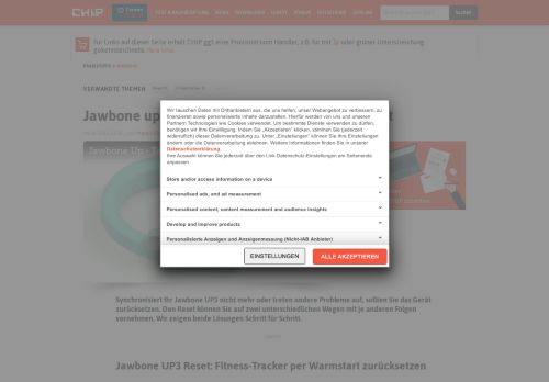 
                            3. Jawbone up3 zurücksetzen - so klappt der Reset - CHIP