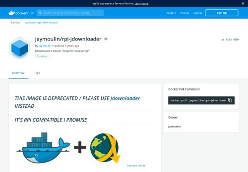 
                            10. jaymoulin/rpi-jdownloader - Docker Hub