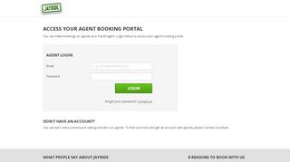 
                            11. Jayride Airport Shuttles & Transfers: Access your agent booking portal