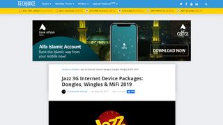 
                            12. Jazz 3G Internet Device Packages: Dongles, Wingles & MiFi 2018