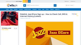 
                            10. Jazz ECare Signup - Check Call, SMS & Internet History Online ...
