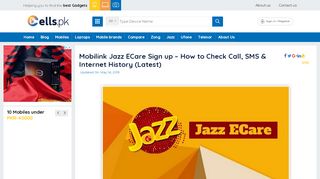 
                            7. Jazz ECare Signup - Check Call, SMS & Internet History ...