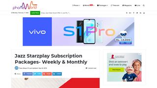 
                            12. Jazz Starzplay Subscription Packages- Weekly & Monthly ...