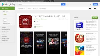 
                            4. Jazz TV: PSL 2019 Live Cricket Streaming - Apps on Google Play