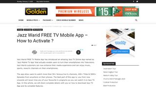 
                            10. Jazz Warid FREE TV Mobile App - How to Activate ? - ...