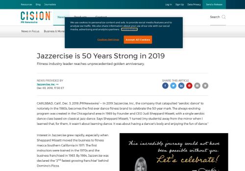 
                            12. Jazzercise is 50 Years Strong in 2019 - PR Newswire