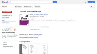 
                            10. JBuilder Developer's Guide - Google Kitaplar Sonucu